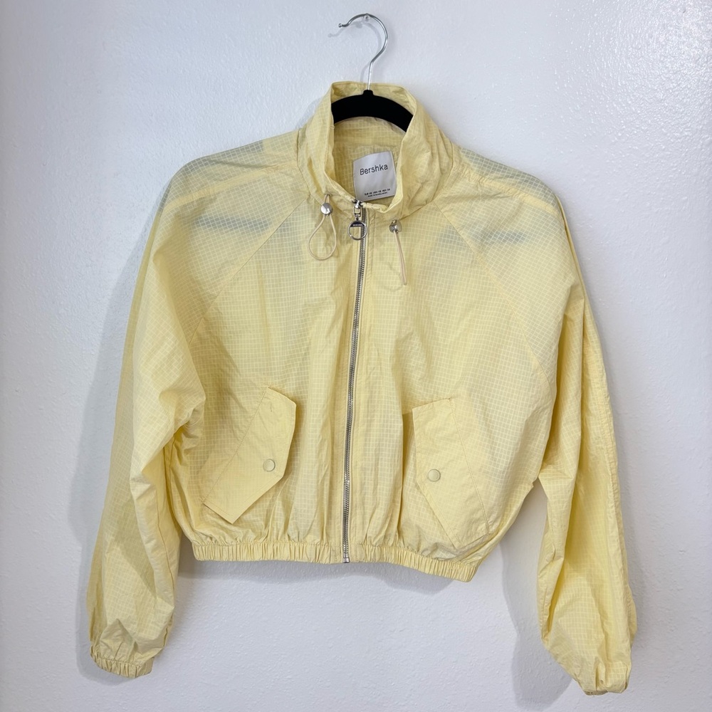 Bershka Light Yellow Bomber Jacket